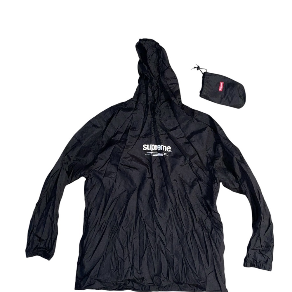 Supreme Nylon Packable Poncho Jacket SS16 Black Sz L